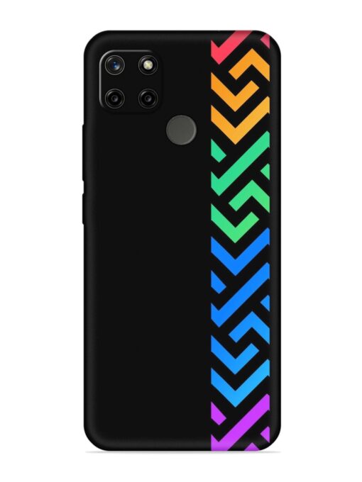 Colorshape Stripes Embossed Soft Silicone Case for Realme C12 Zapvi