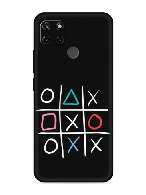 Super Neon Tic-Tac-Toe Embossed Soft Silicone Case for Realme C12 Zapvi