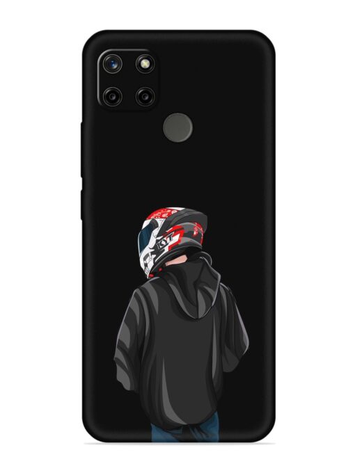 Motorcycle Rider Embossed Soft Silicone Case for Realme C12 Zapvi