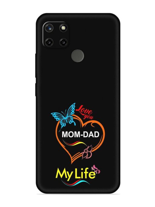 Love You Mom Dad Embossed Soft Silicone Case for Realme C12 Zapvi