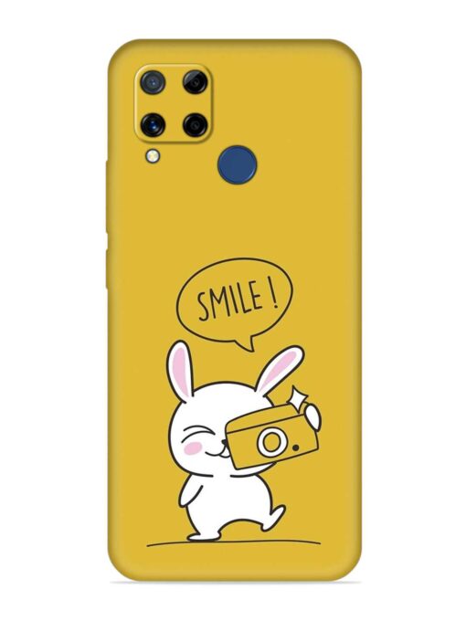 Hey Smile Please Embossed Soft Silicone Case for Realme C15 Zapvi