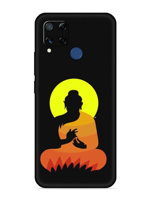 Buddha Art Black Embossed Soft Silicone Case for Realme C15 Zapvi