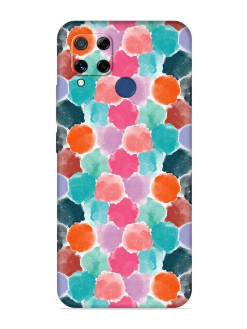 Colorful Seamless Pattern Embossed Soft Silicone Case for Realme C15 Zapvi