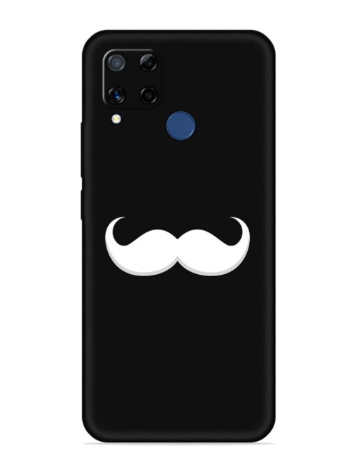 Mustache Vector Embossed Soft Silicone Case for Realme C15 Zapvi