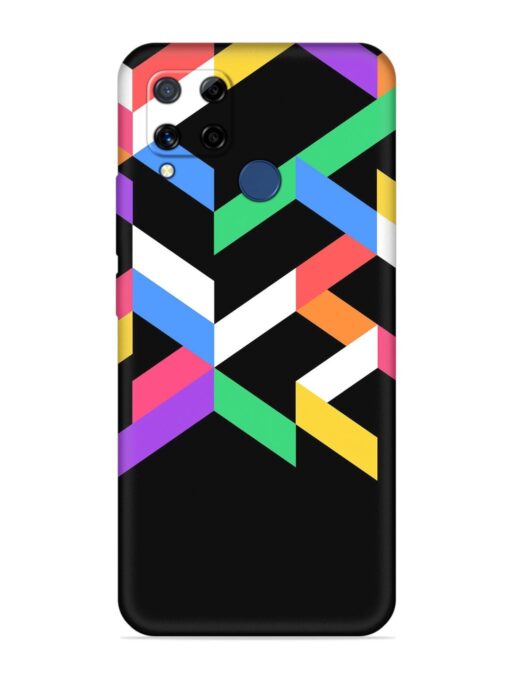 Colorshape Abstarct Embossed Soft Silicone Case for Realme C15 Zapvi