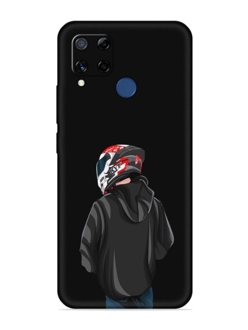 Motorcycle Rider Embossed Soft Silicone Case for Realme C15 Zapvi