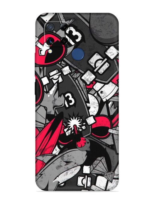 Fictional Doodle Embossed Soft Silicone Case for Realme C15 Zapvi