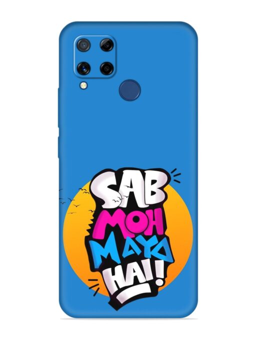 Sab Moh Moya Embossed Soft Silicone Case for Realme C15 Zapvi