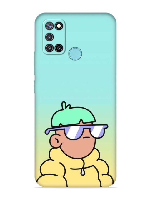 Doodles Cool Character Embossed Soft Silicone Case for Realme C17 Zapvi