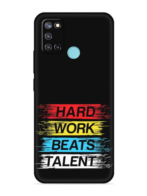 Hard Work Beats Embossed Soft Silicone Case for Realme C17 Zapvi