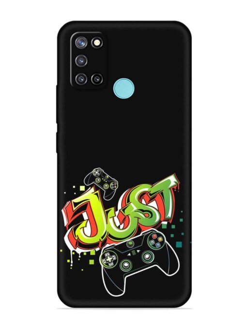 Graffiti Gamepad Illustration Embossed Soft Silicone Case for Realme C17 Zapvi