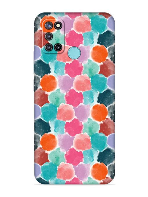 Colorful Seamless Pattern Embossed Soft Silicone Case for Realme C17 Zapvi