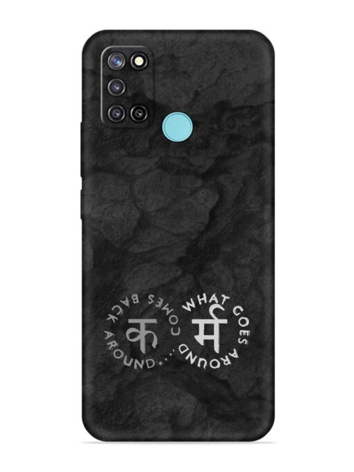 Karma Hindi Word Embossed Soft Silicone Case for Realme C17 Zapvi