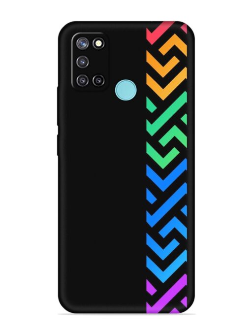 Colorshape Stripes Embossed Soft Silicone Case for Realme C17 Zapvi