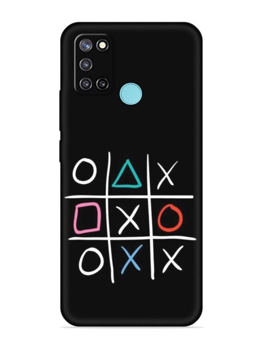 Super Neon Tic-Tac-Toe Embossed Soft Silicone Case for Realme C17 Zapvi