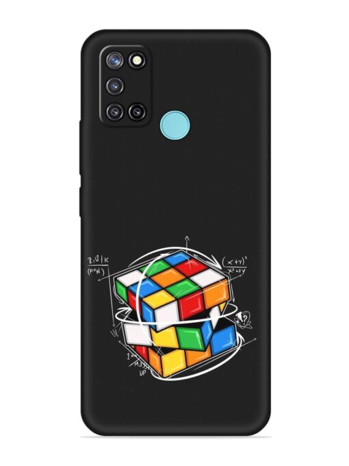 Cubik Vector Embossed Soft Silicone Case for Realme C17 Zapvi