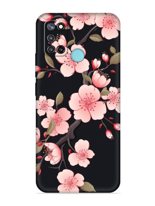 Cherry Blossom Embossed Soft Silicone Case for Realme C17 Zapvi