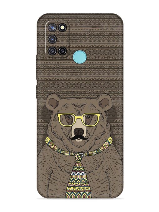 Grizzly Bear Embossed Soft Silicone Case for Realme C17 Zapvi