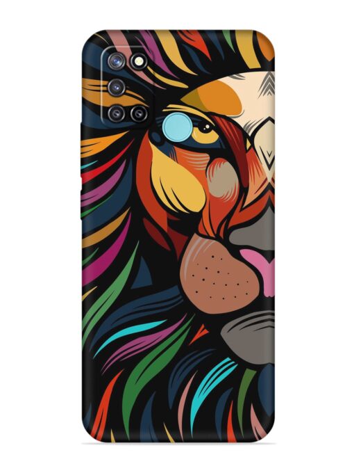 Trippy Lion Art Embossed Soft Silicone Case for Realme C17 Zapvi