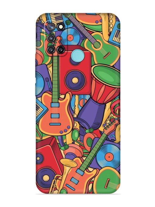 Colorful Music Art Embossed Soft Silicone Case for Realme C17 Zapvi