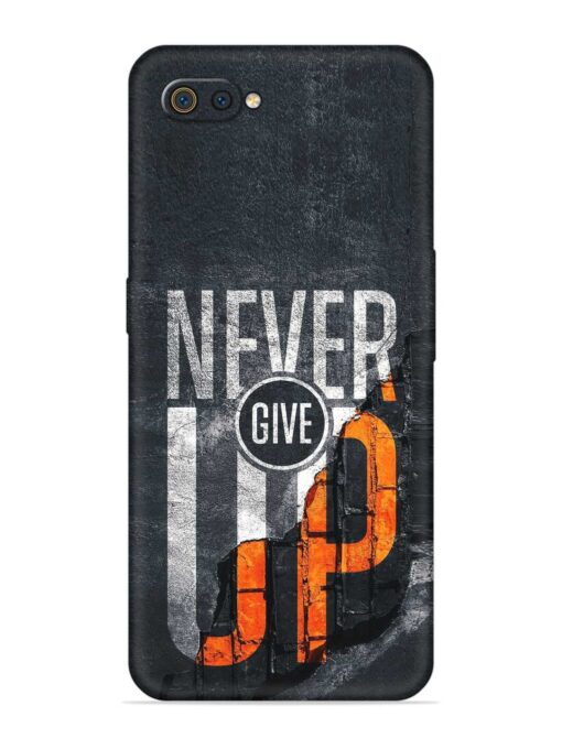 Never Give Up Embossed Soft Silicone Case for Realme C2 Zapvi