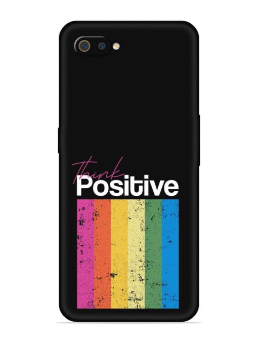 Think Positive Typography Embossed Soft Silicone Case for Realme C2 Zapvi