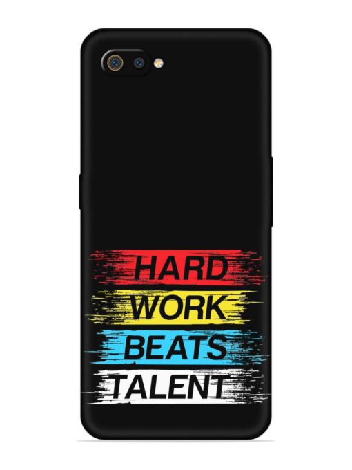 Hard Work Beats Embossed Soft Silicone Case for Realme C2 Zapvi