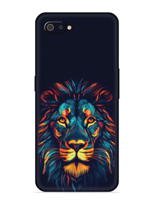 Colorful Lion Embossed Soft Silicone Case for Realme C2 Zapvi