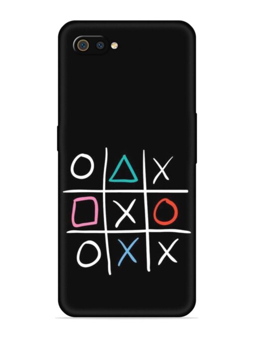 Super Neon Tic-Tac-Toe Embossed Soft Silicone Case for Realme C2 Zapvi