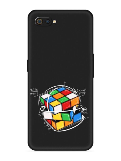 Cubik Vector Embossed Soft Silicone Case for Realme C2 Zapvi