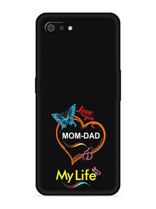 Love You Mom Dad Embossed Soft Silicone Case for Realme C2 Zapvi