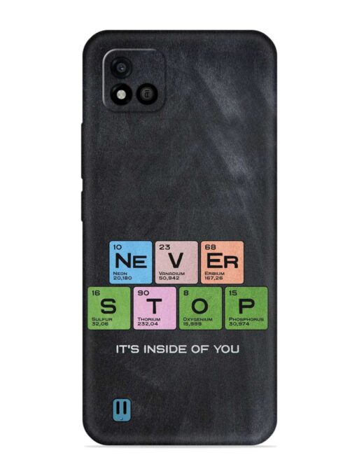 Never Stop It'S Inside Of You Embossed Soft Silicone Case for Realme C20 Zapvi