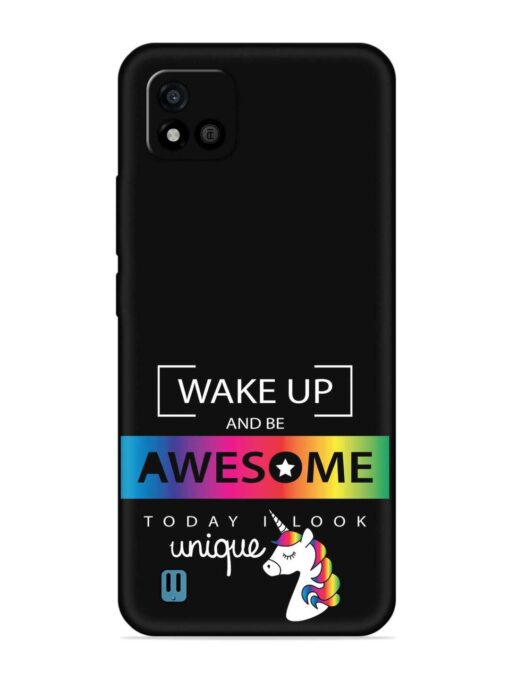 Inspirational Quote Unicorn Embossed Soft Silicone Case for Realme C20 Zapvi