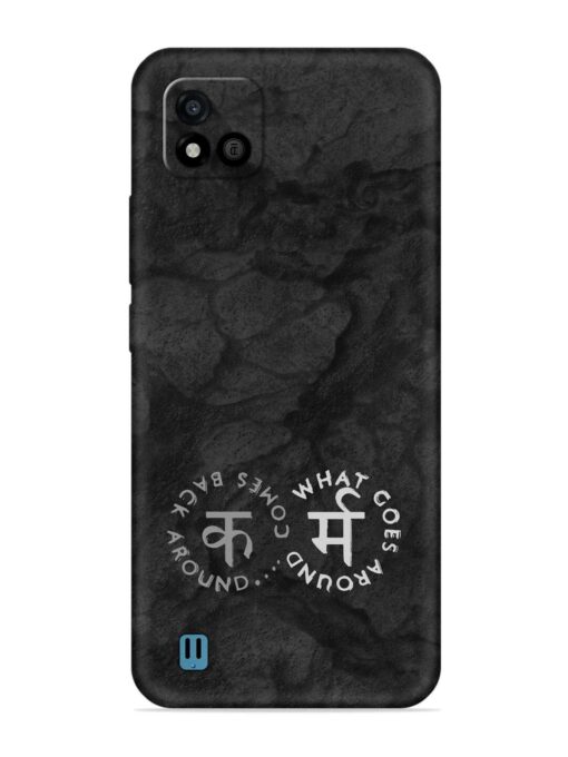 Karma Hindi Word Embossed Soft Silicone Case for Realme C20 Zapvi