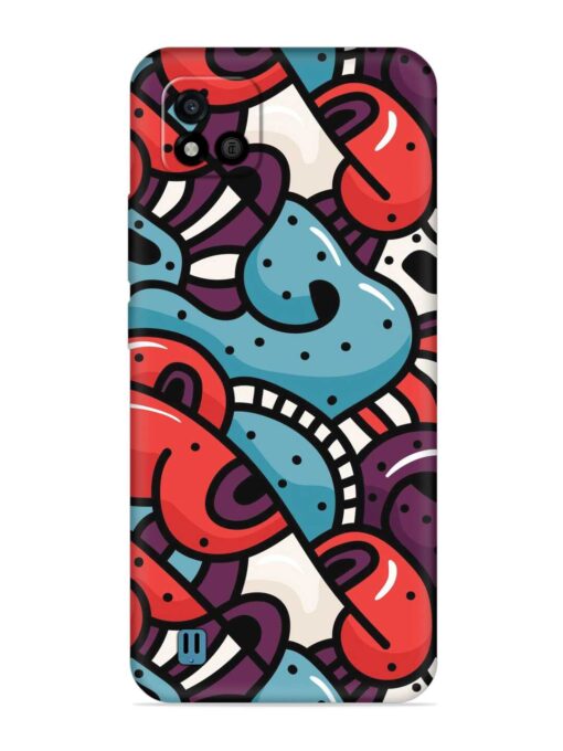 Seamless Backdrop Colorful Embossed Soft Silicone Case for Realme C20 Zapvi