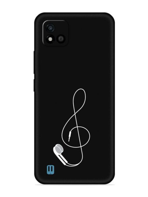 Music Earphone Vector Embossed Soft Silicone Case for Realme C20 Zapvi