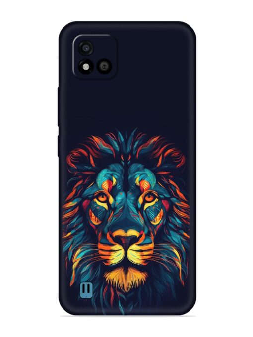 Colorful Lion Embossed Soft Silicone Case for Realme C20 Zapvi