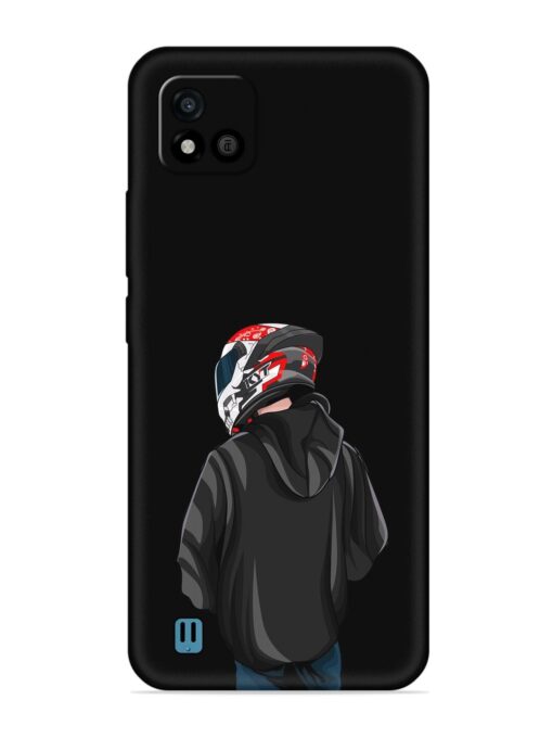 Motorcycle Rider Embossed Soft Silicone Case for Realme C20 Zapvi