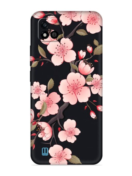 Cherry Blossom Embossed Soft Silicone Case for Realme C20 Zapvi