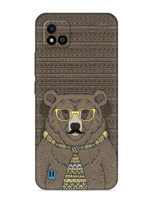 Grizzly Bear Embossed Soft Silicone Case for Realme C20 Zapvi