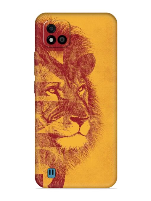 Gold Lion Crown Art Embossed Soft Silicone Case for Realme C20 Zapvi