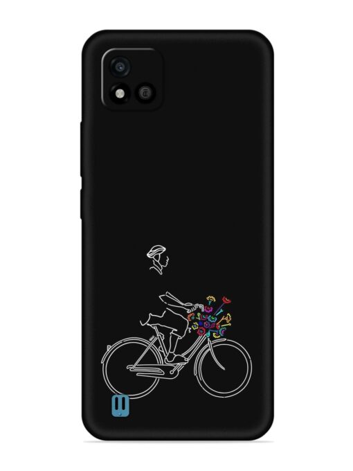 Minimalist Cycle Art Embossed Soft Silicone Case for Realme C20 Zapvi