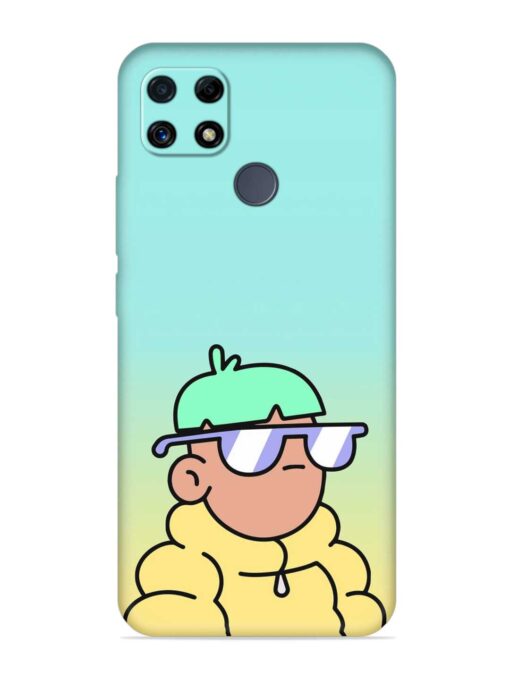 Doodles Cool Character Embossed Soft Silicone Case for Realme C25S Zapvi