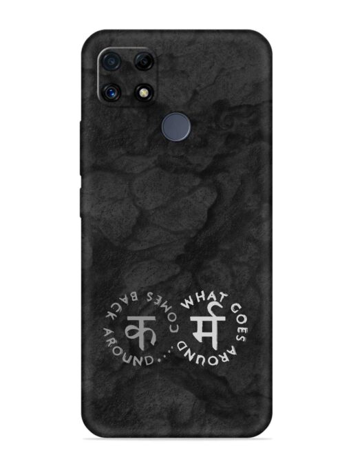 Karma Hindi Word Embossed Soft Silicone Case for Realme C25S Zapvi