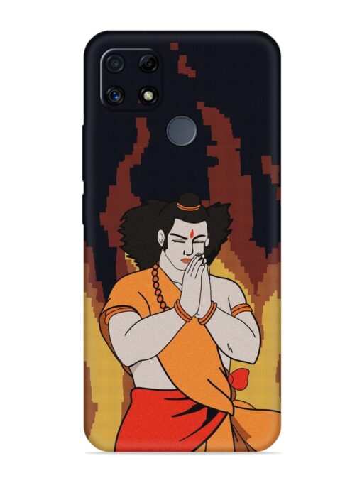 Shree Ram Vector Embossed Soft Silicone Case for Realme C25S Zapvi