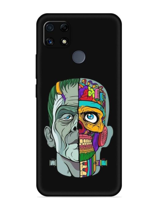 Men Vs Skull Embossed Soft Silicone Case for Realme C25S Zapvi