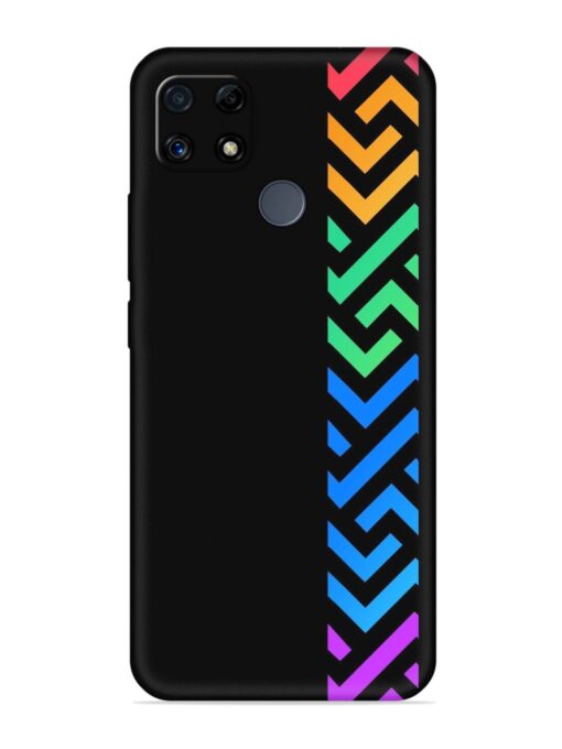 Colorshape Stripes Embossed Soft Silicone Case for Realme C25S Zapvi