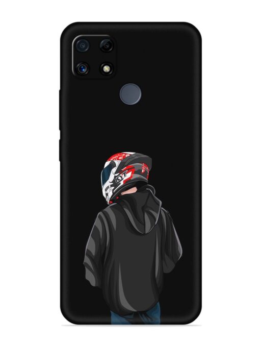 Motorcycle Rider Embossed Soft Silicone Case for Realme C25S Zapvi