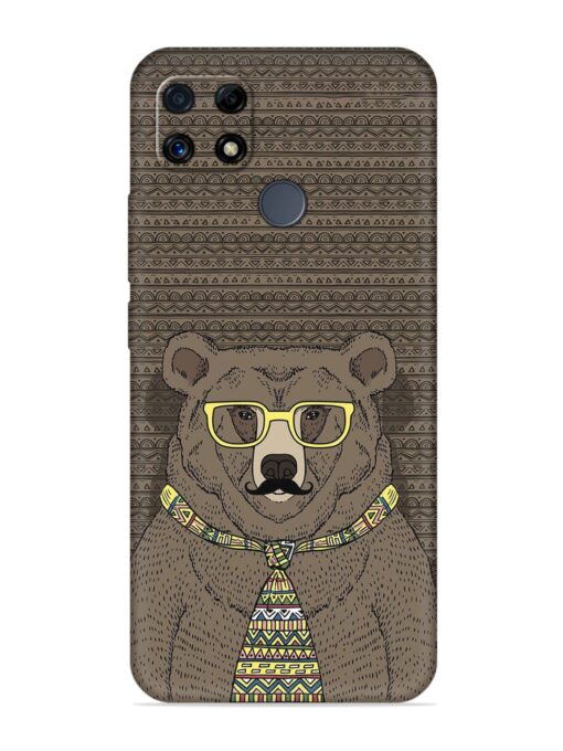 Grizzly Bear Embossed Soft Silicone Case for Realme C25S Zapvi