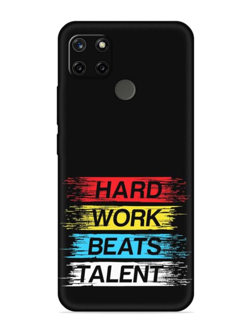 Hard Work Beats Embossed Soft Silicone Case for Realme C25Y Zapvi